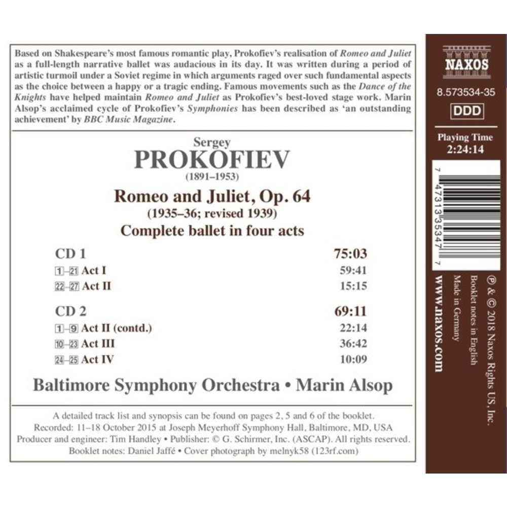 Naxos Prokofiev: Romeo and Juliet