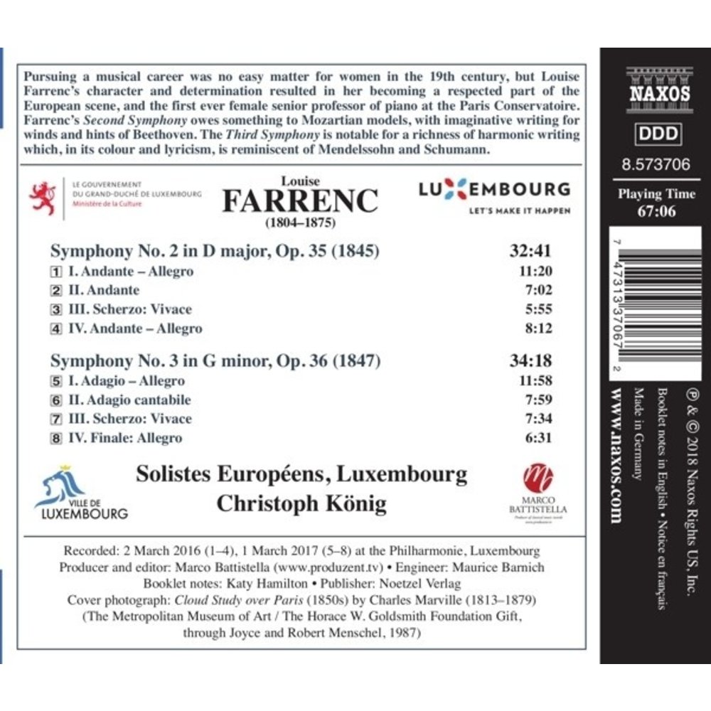 Naxos Farrenc: Symphonies Nos. 2 and 3   Â
