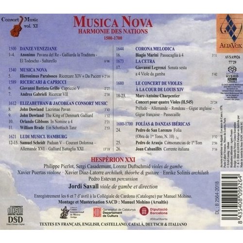 Alia Vox Musica Nova - Harmonie des Nations 1500-1700