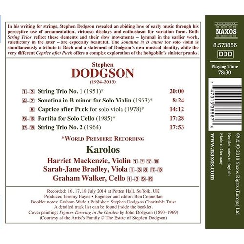 Naxos Dodgson: String Trios