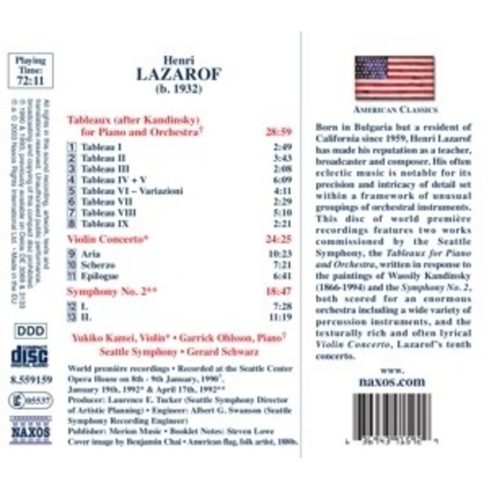 Naxos Tableaux For Piano And Orchestra