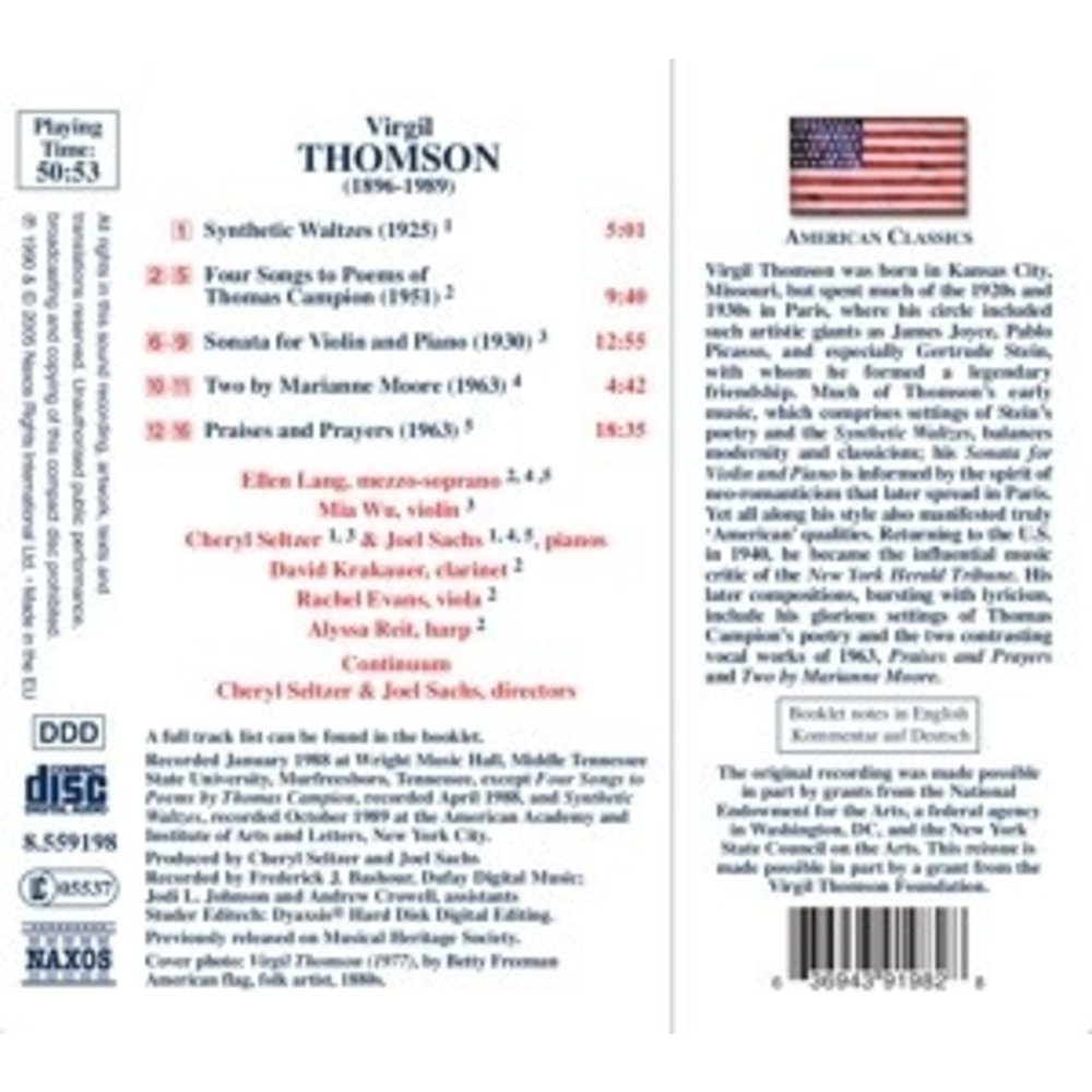 Naxos Thomson: Vocal & Chamber Music