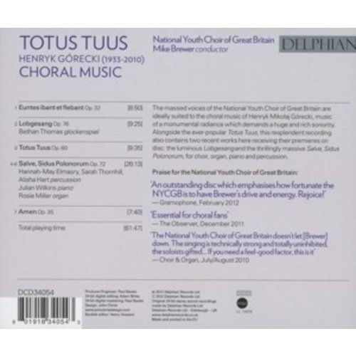 Gorecki: Totus Tuus, Choral Music