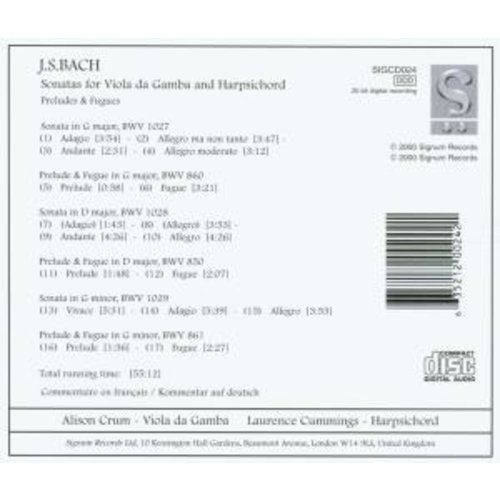 Sonatas For Viola Da Gamba & Harpsichord