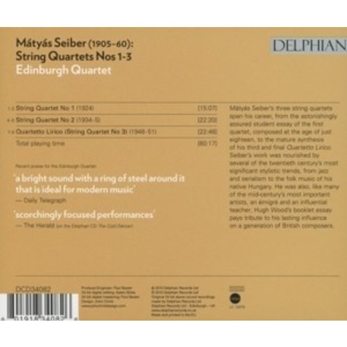 Seiber: String Quartets Nos 1-3