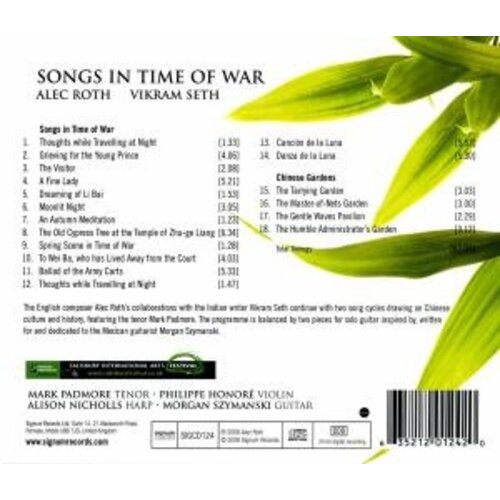 Songs In Time Of War