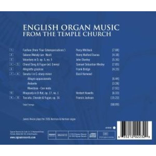 English Organ Music From The Temple Church