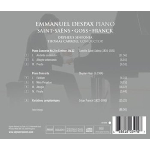 Saint-Saens - Goss - Franck: Piano Works