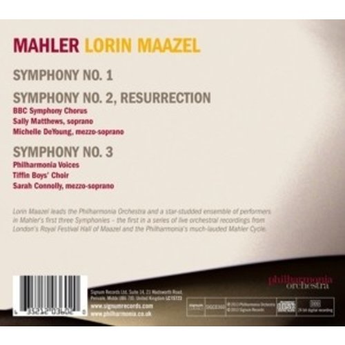 Mahler: Symphony Nos. 1, 2 & 3