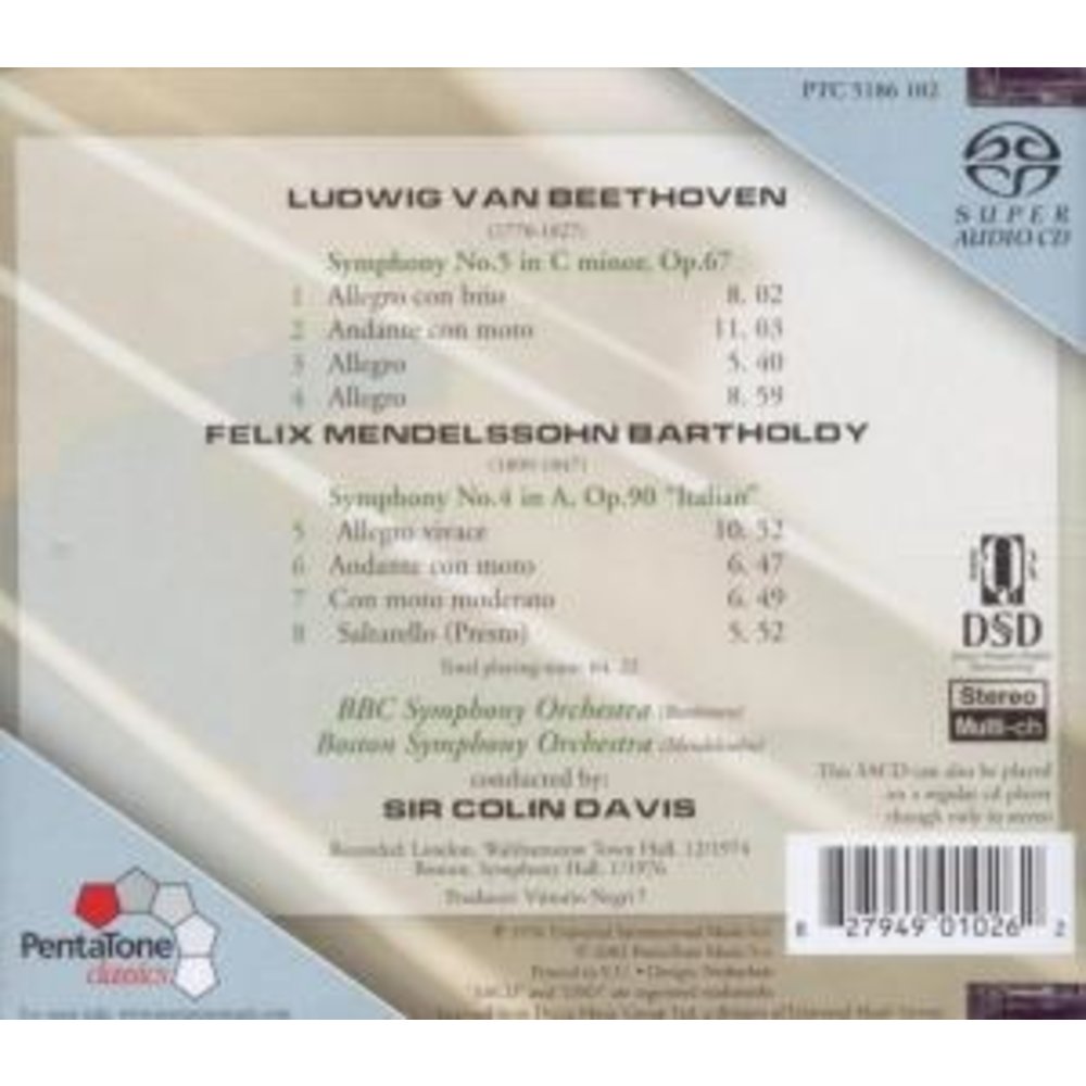 Pentatone Symphony No.5&4 -Sacd-
