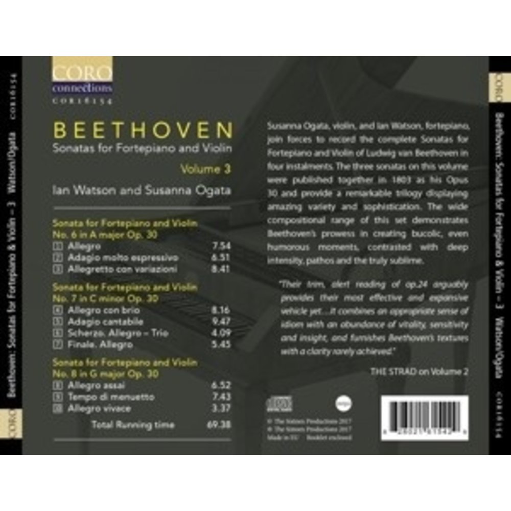 Coro Sonatas For Fortepiano & Violin Vol 3