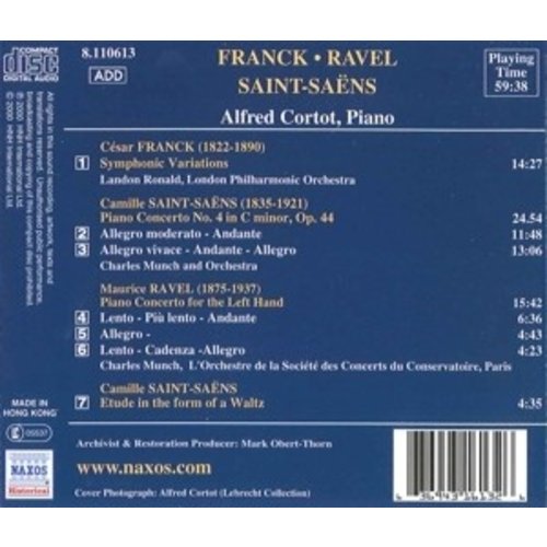 Cortot: Franck.ravel.saint.sae