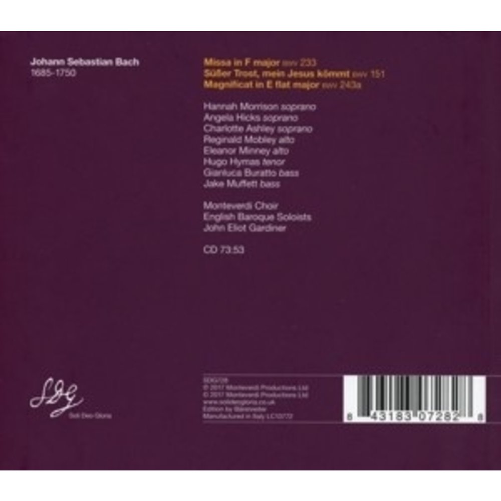 SOLI DEO GLORIA Magnificat In Eb Bwv 243A