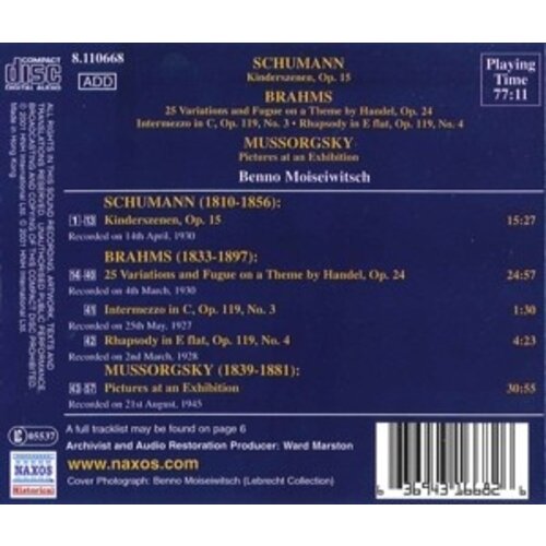 Moiseiwitsch:schumann.brahms