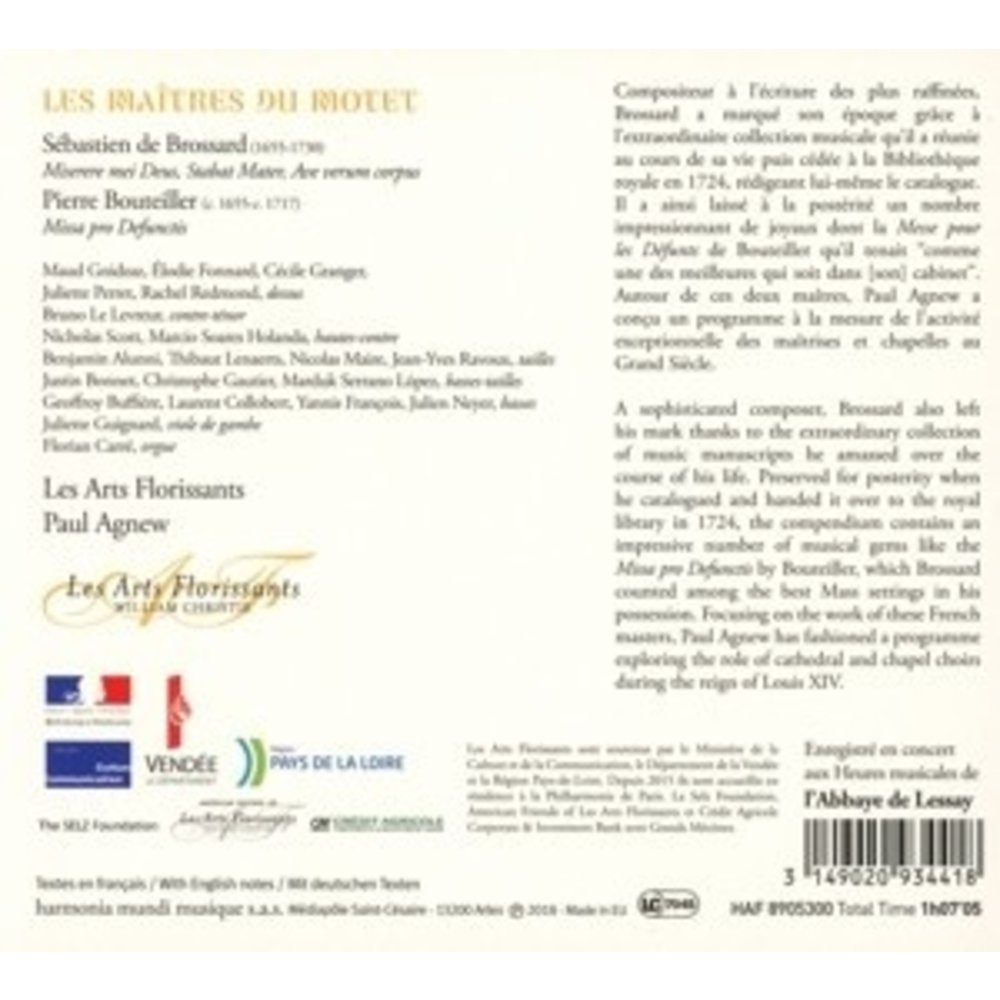 Harmonia Mundi Les Maitres Du Motet Francais