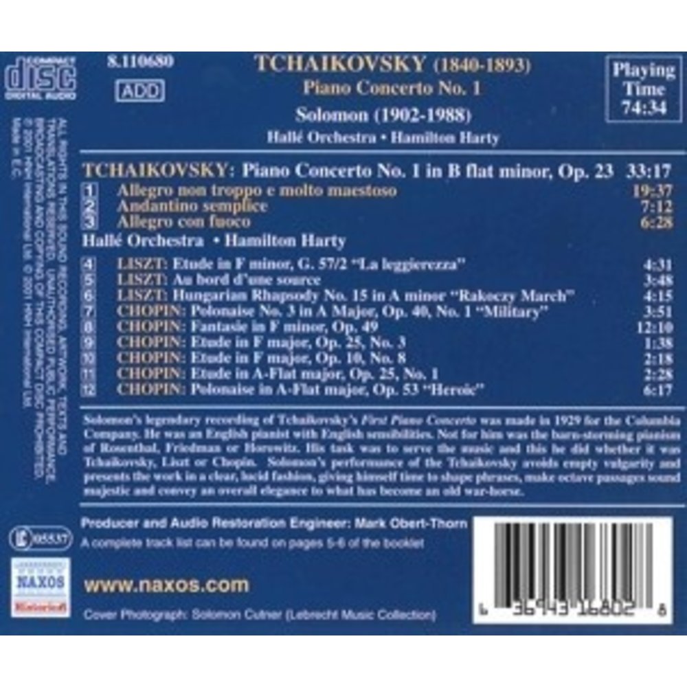 Solomon:tchaikovsky-Piano Con1