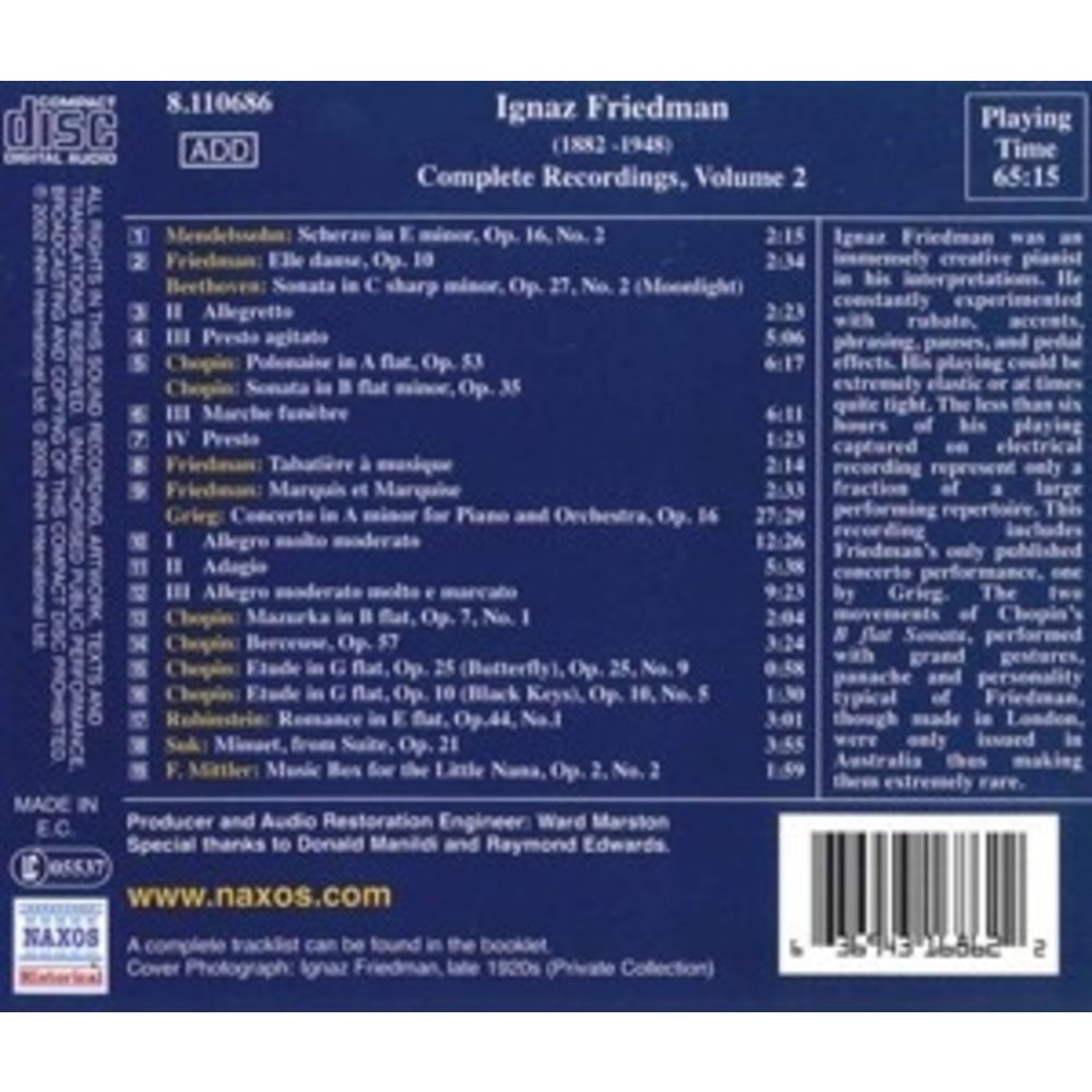 Friedman:complete Recordings 2