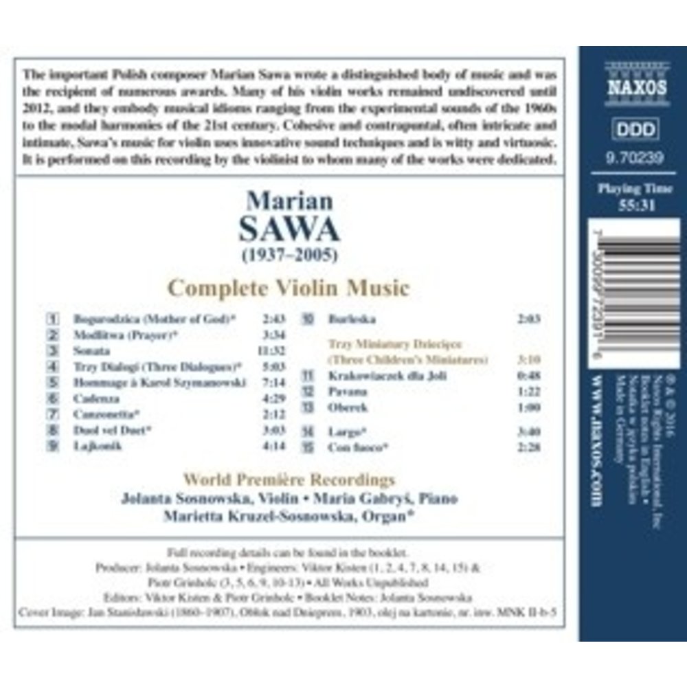 Naxos Sawa: Complete Violin Music