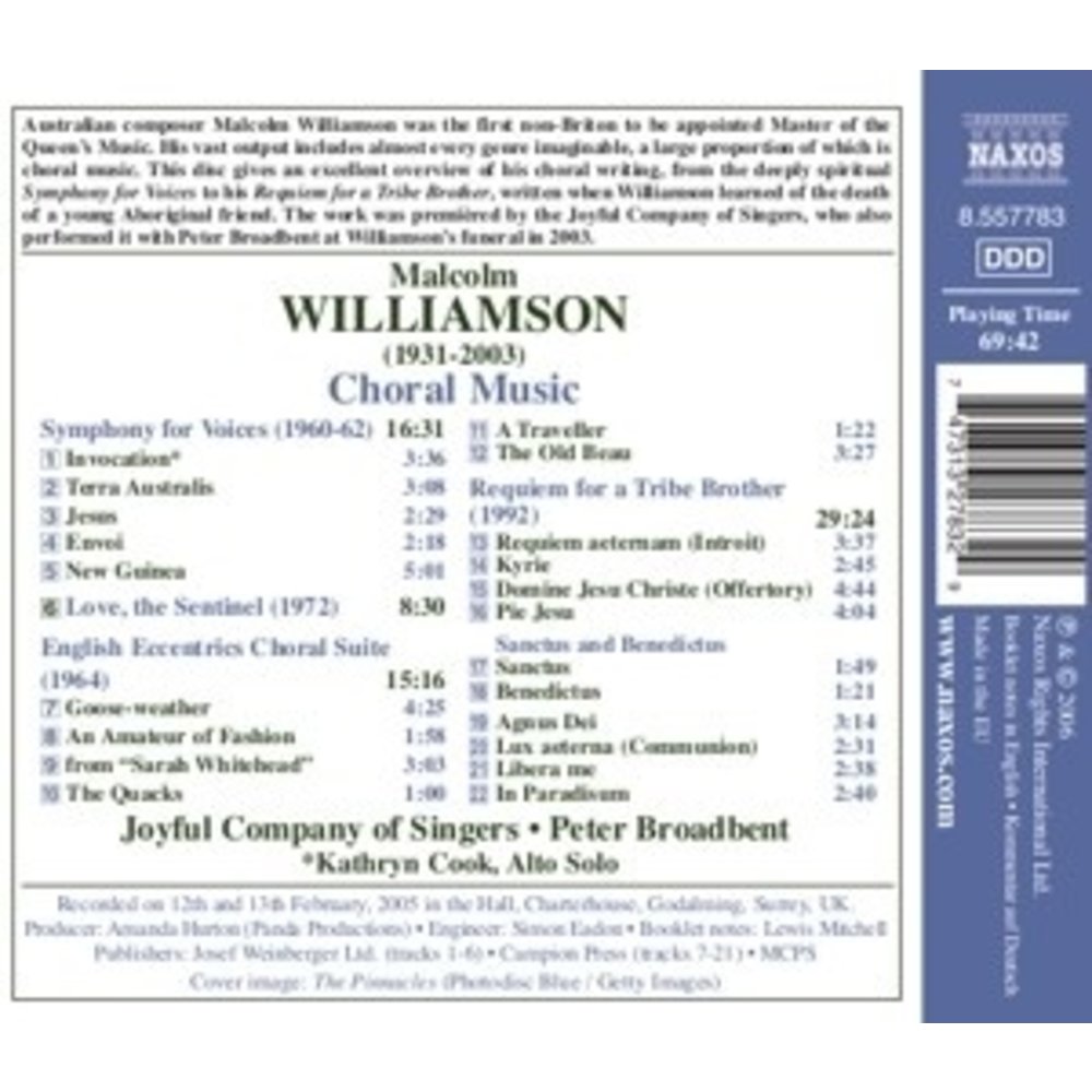 Naxos Williamson: Choral Music