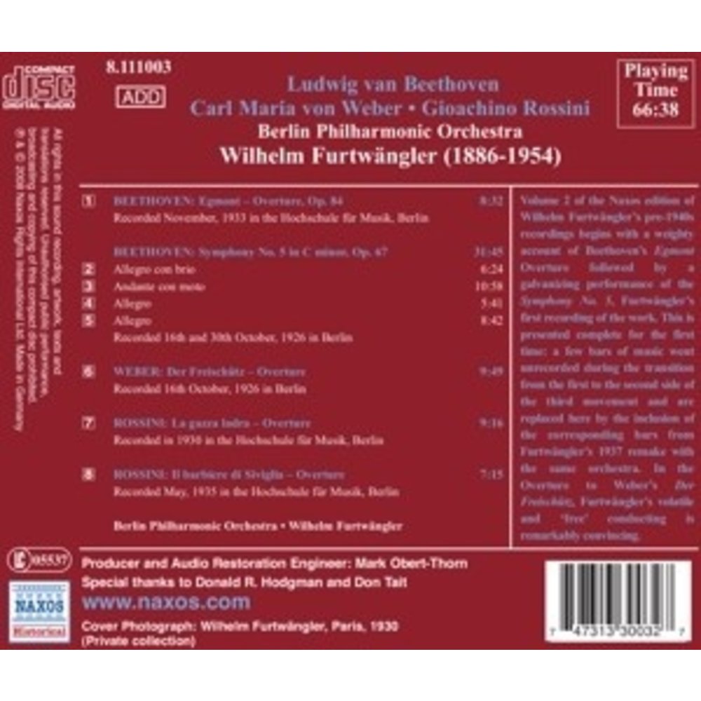 Furtwangler: Early Record. 2