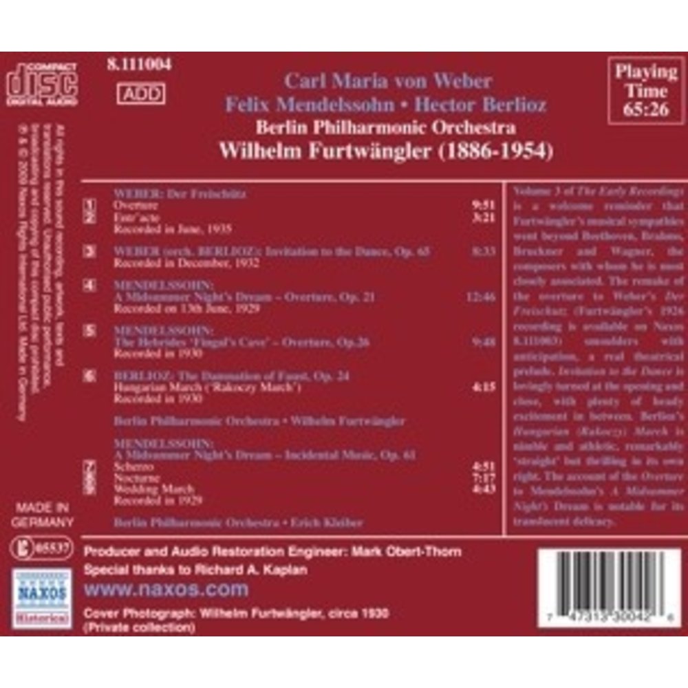 Furtwangler: Early Record. 3