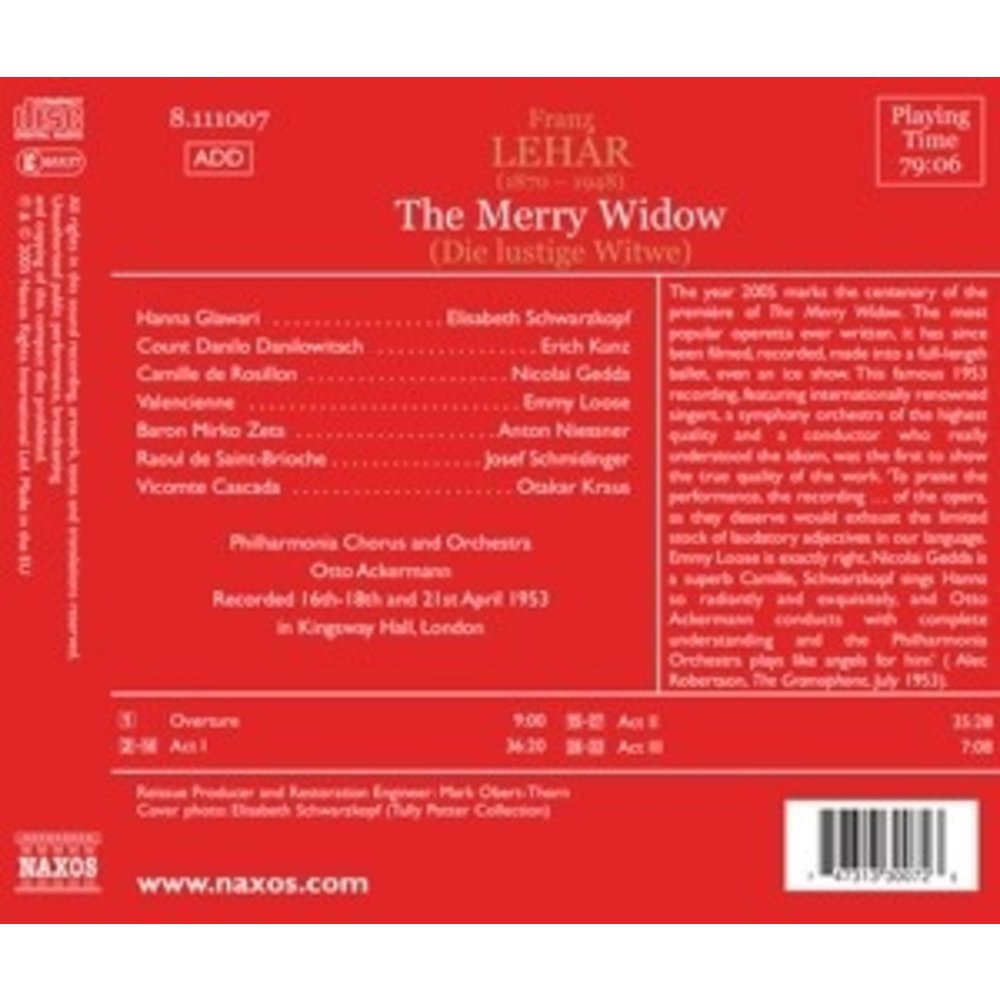 Lehar: Merry Widow (The)