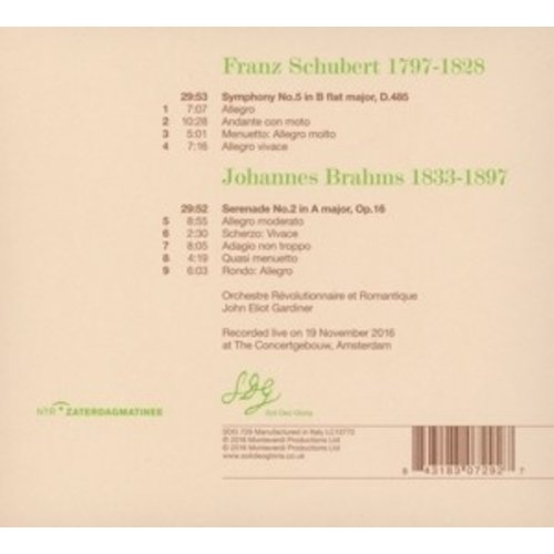 SOLI DEO GLORIA Schubert Brahms - Symphony No 5 In