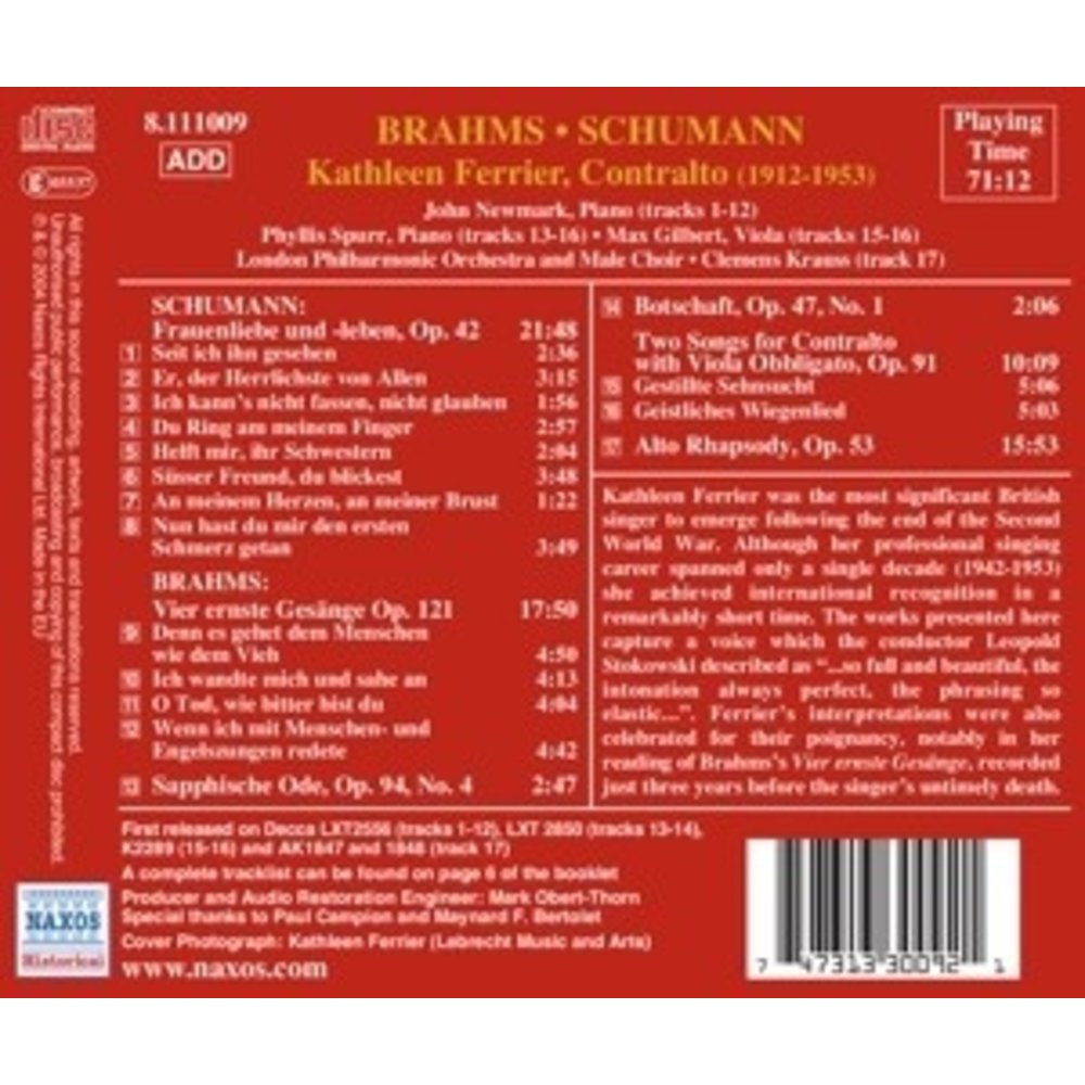 Ferrier: Brahms.schumann