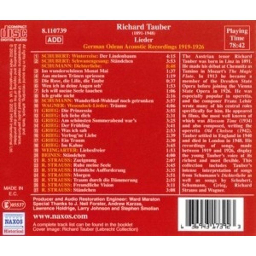 Tauber: Lieder