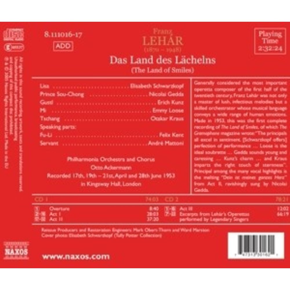 Lehar: Das Land Des Lachelns