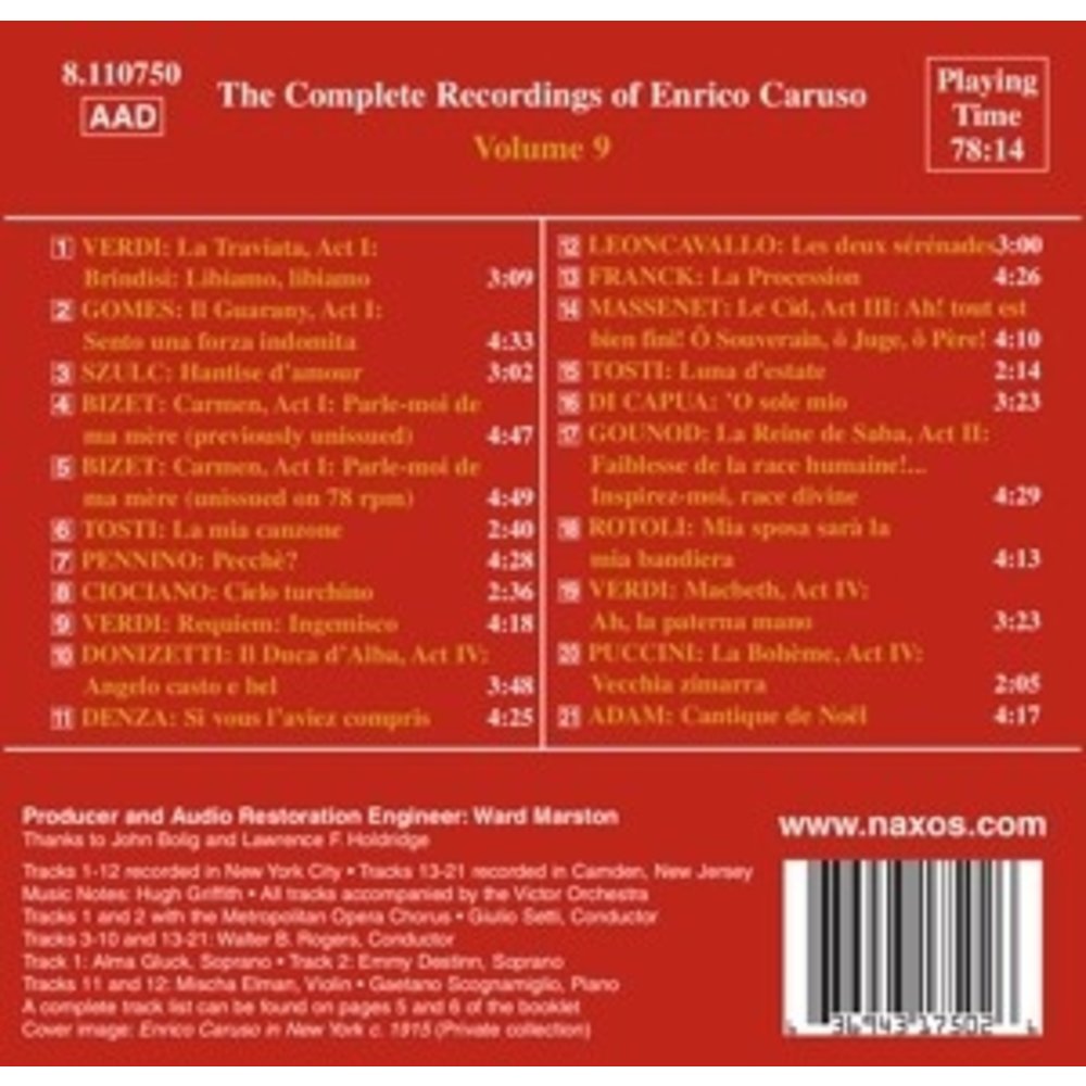 Caruso: Compl.recordings.vol.9