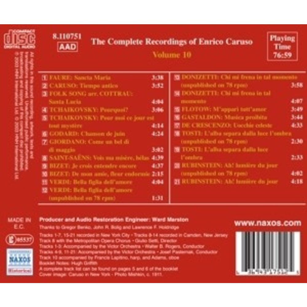 Caruso: Comp.recordings.vol.10