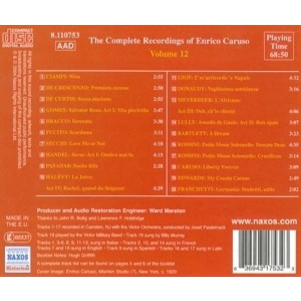 Caruso: Comp.recordings.vol.12