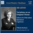 Brahms: Solo Piano Works (Back