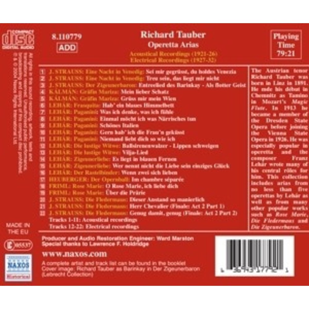 Tauber: Operetta Arias