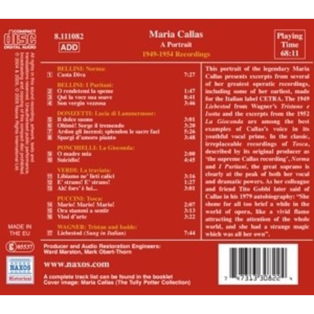 Callas, Maria: A Portrait