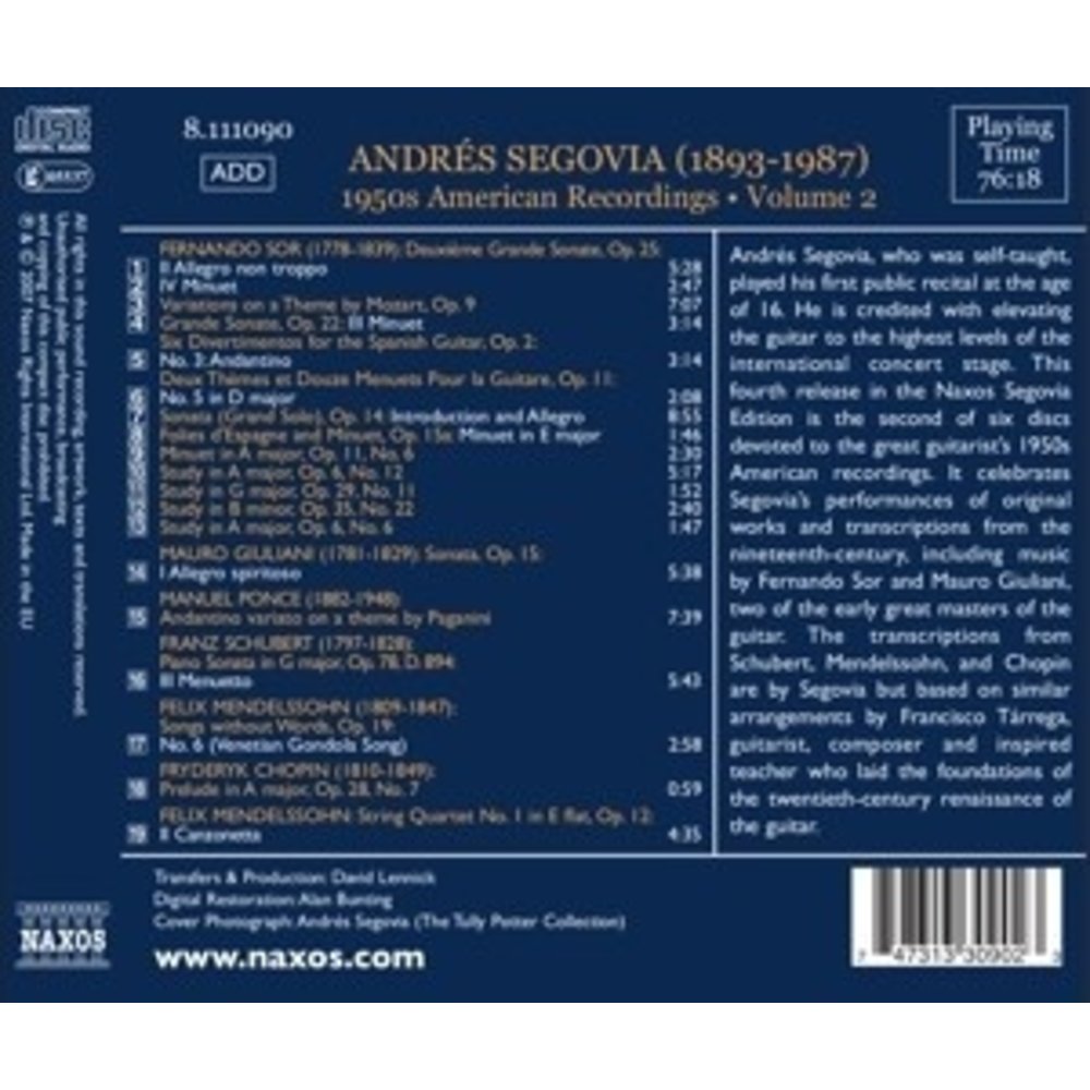 Segovia: Americ. Recordings V.2