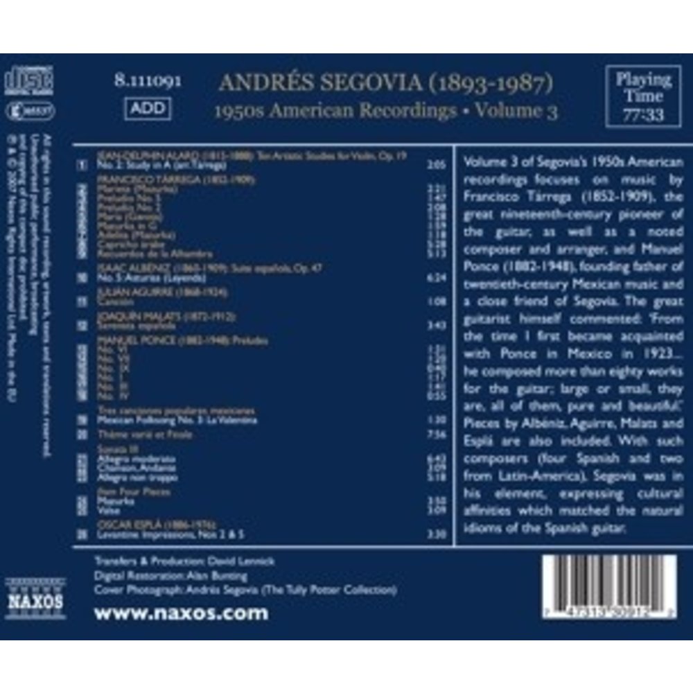 Segovia: American Recordings 3