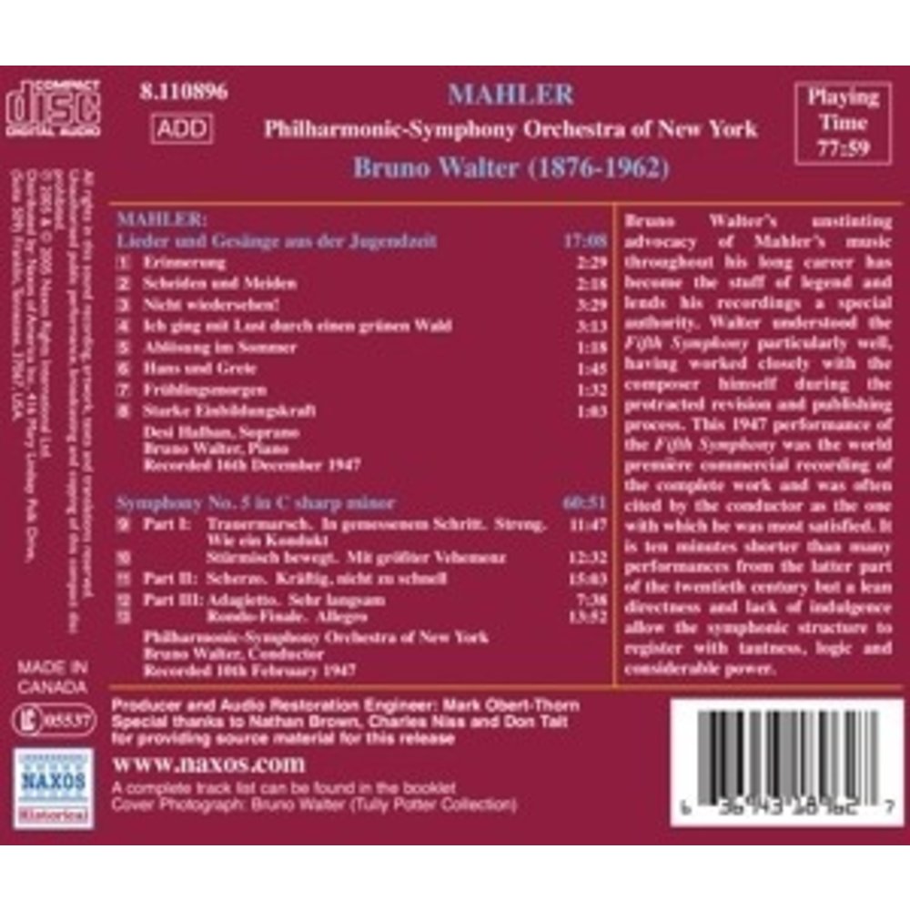 Mahler: Symphony No. 5 (Walter