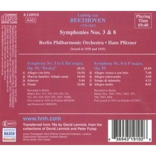 Beethoven: Sym.nos.3 & 8