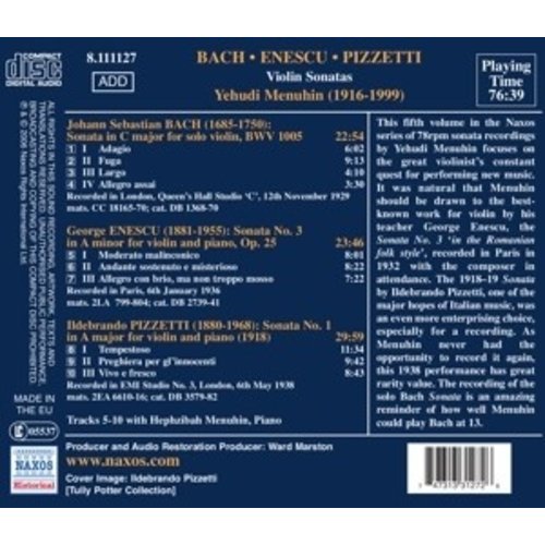 Bach / Enescu / Pizzetti: Viol