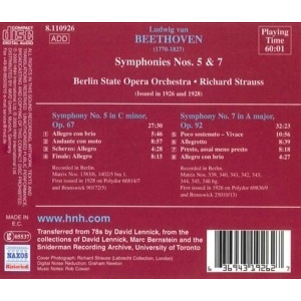 Beethoven: R.strauss Sym.5 & 7