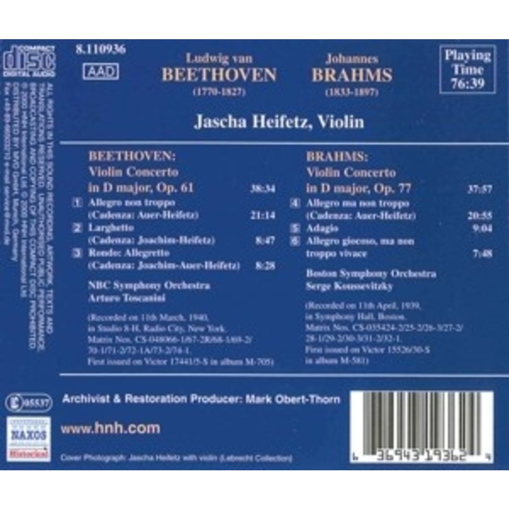 Beethoven/Brahms:violin C.