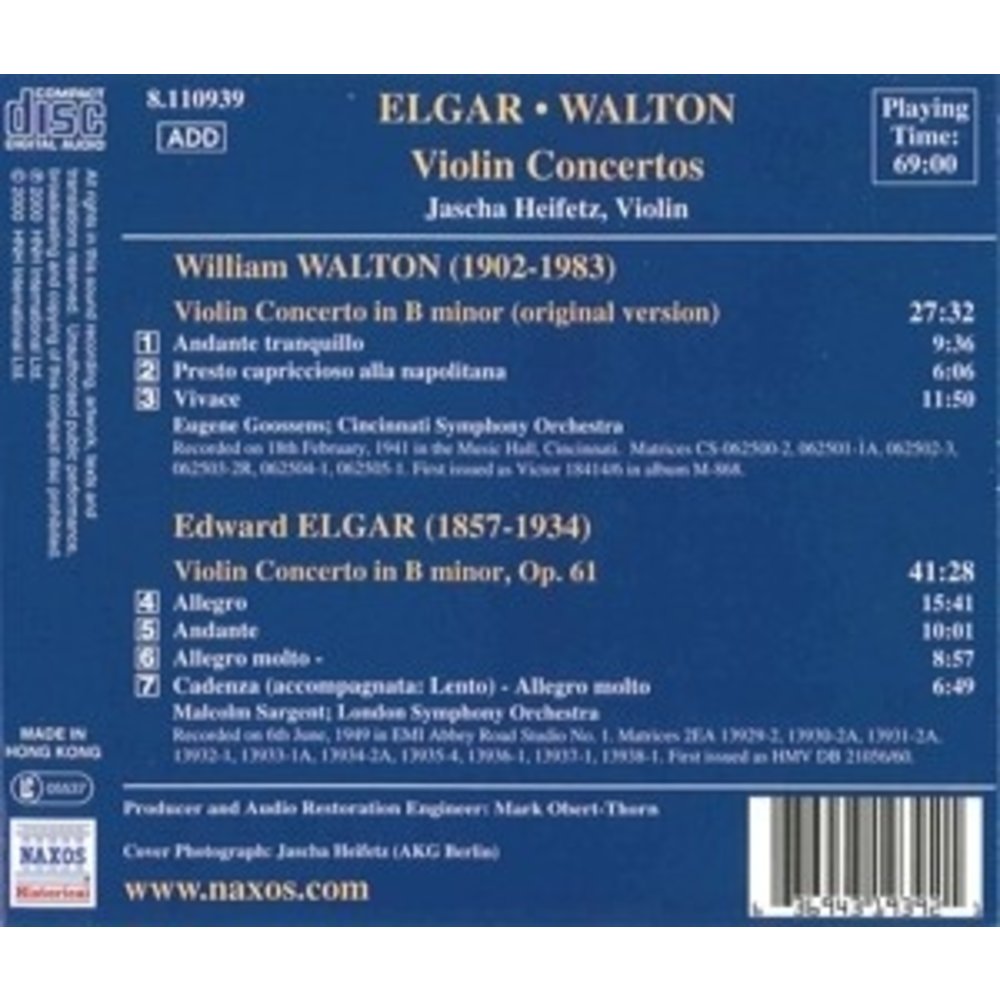 Heifetz-Elgar.walt.:Violin Con