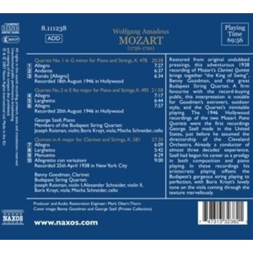 Mozart: Piano Quartets No.1&2