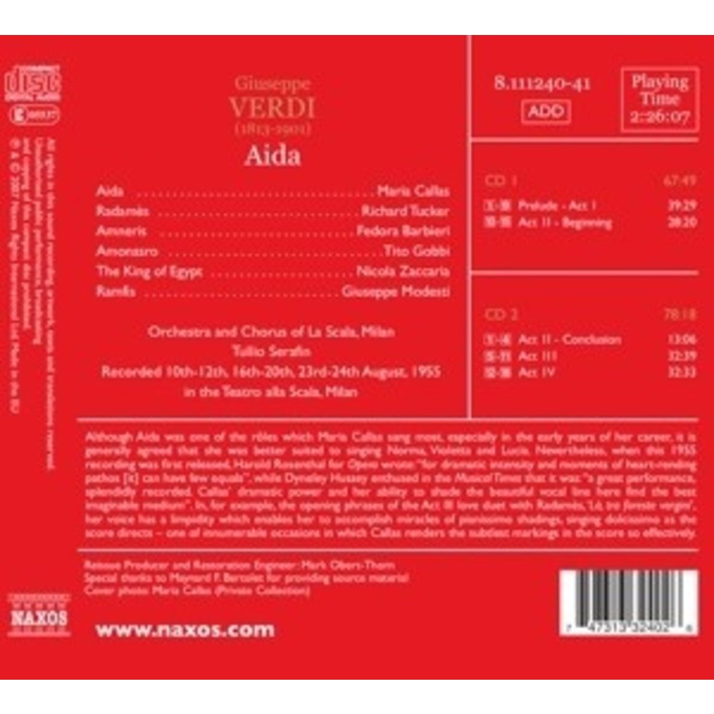Verdi: Aida (Callas, Tucker, S
