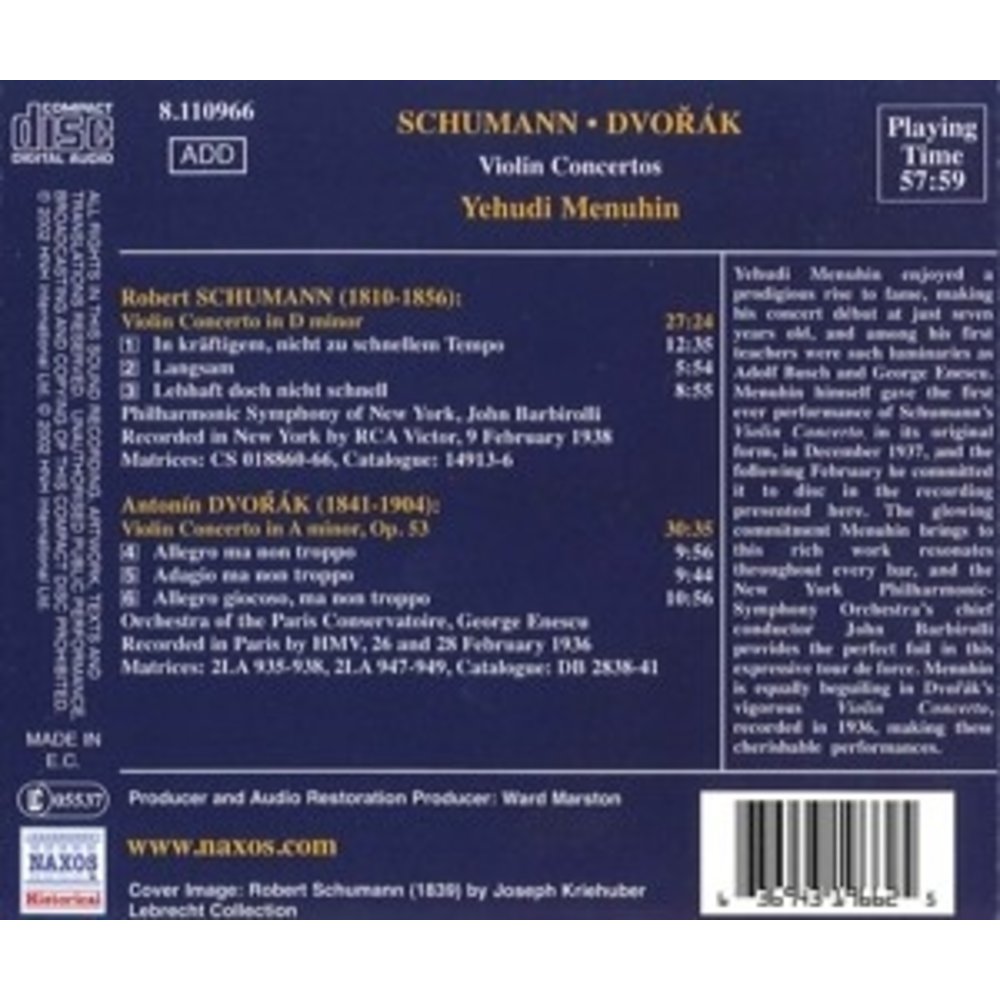 Menuhin:schumann-Violin Concer