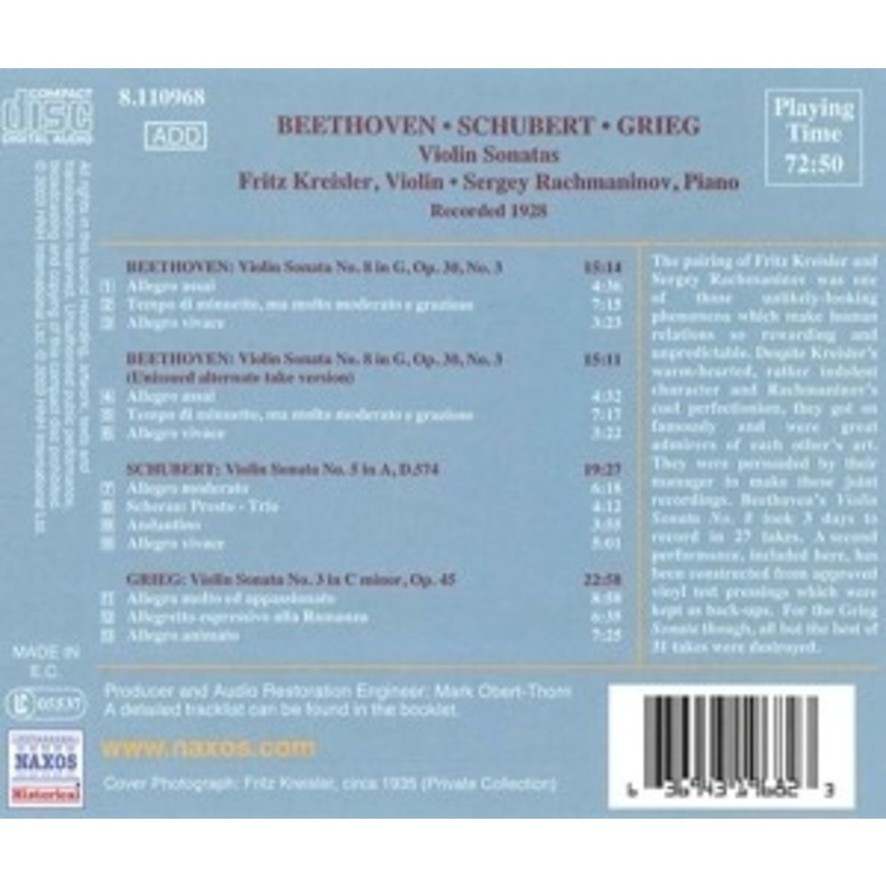 Fritz Kreisler.sergey Rachmani