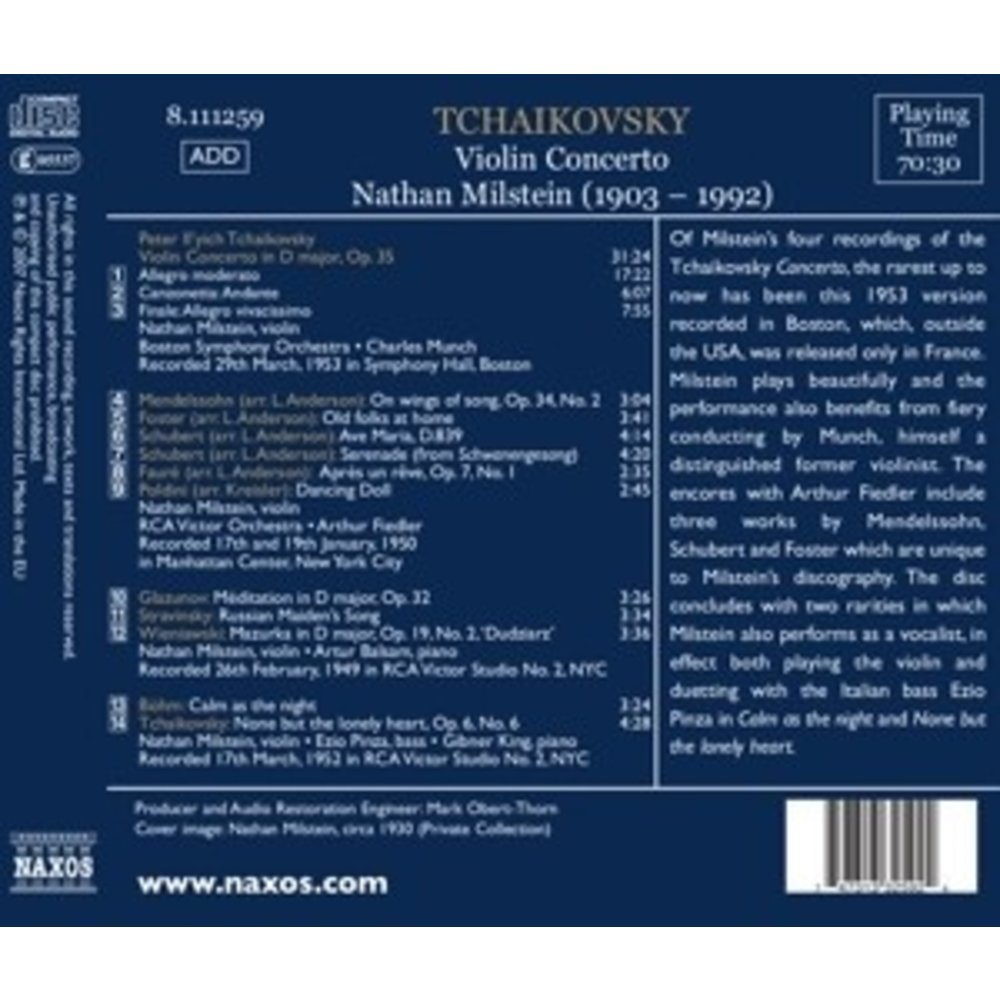 Tchaikovsky: Violin Cto/Encores