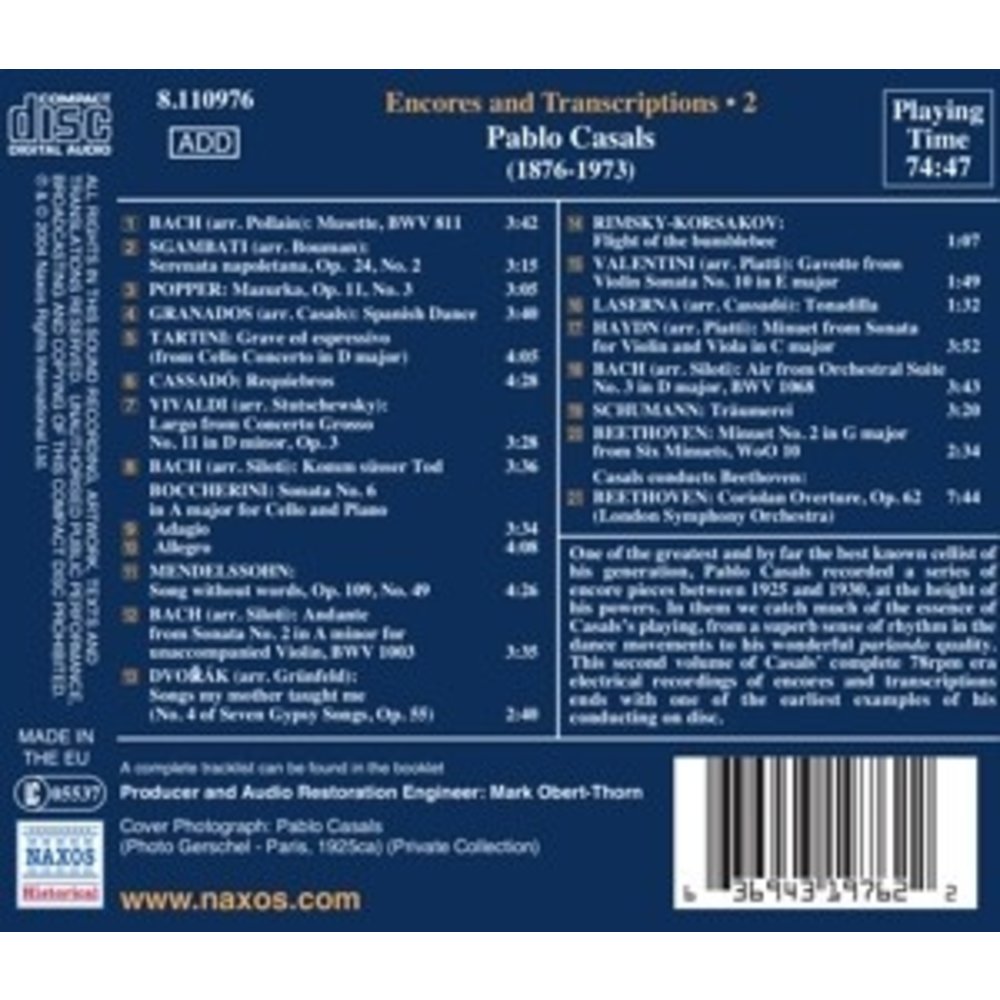 Casals:encores&Transcription2